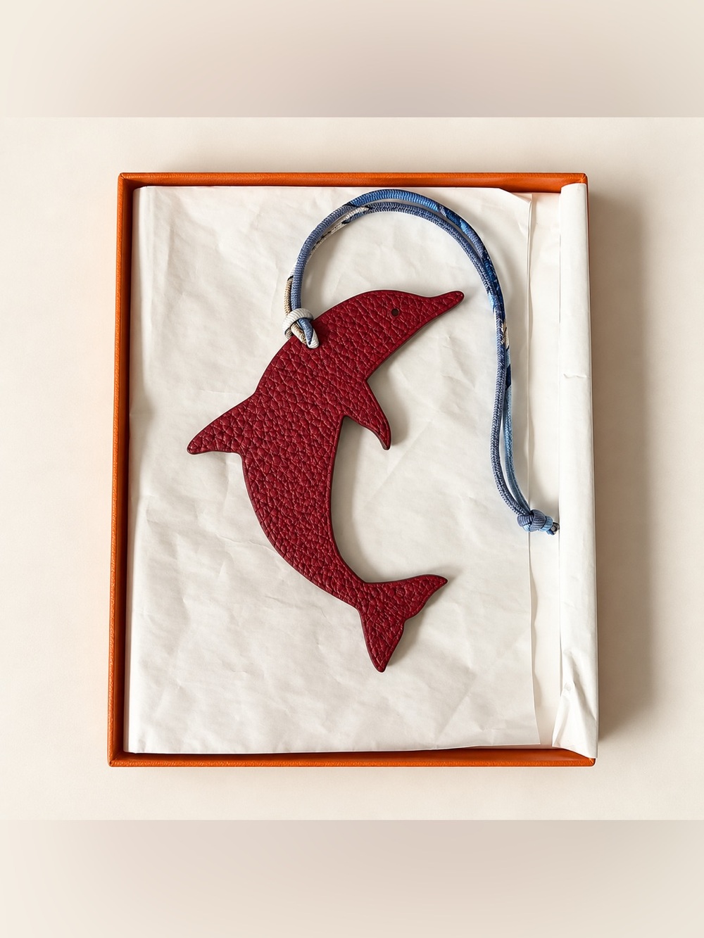 Hermès Petit h Reversible Dolphin Leather Bag Charm
